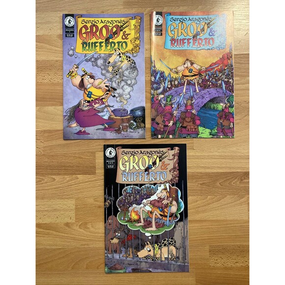 Sergio Aragones' Groo & Rufferto Series #1 2 3 Dark Horse Comics 1996 • Vintage - Picture 1 of 7